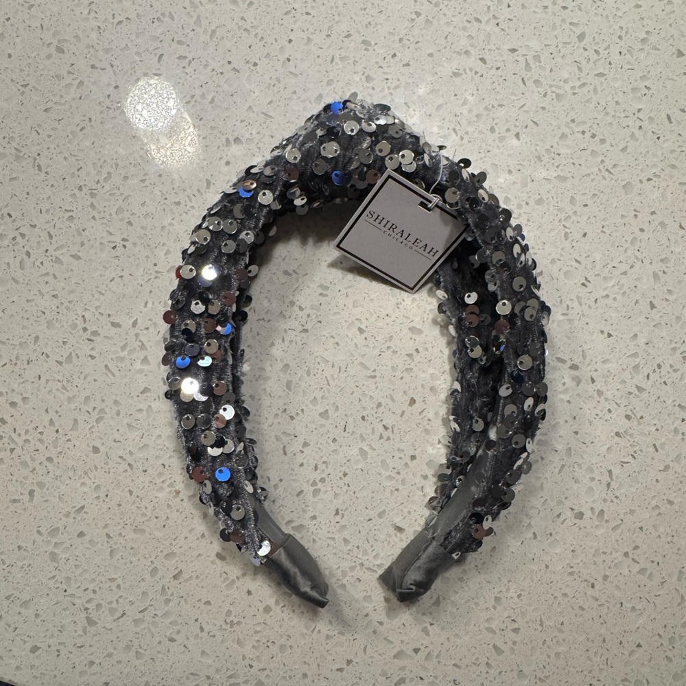 Glittering Silver Sequin Headband